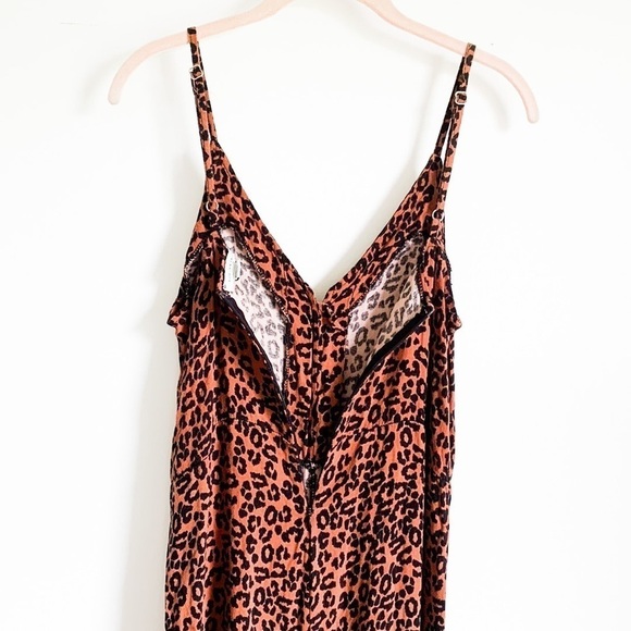 American Eagle Outfitters Leopard Animal Print Cropped Jumpsuit XS - Picture 12 of 15